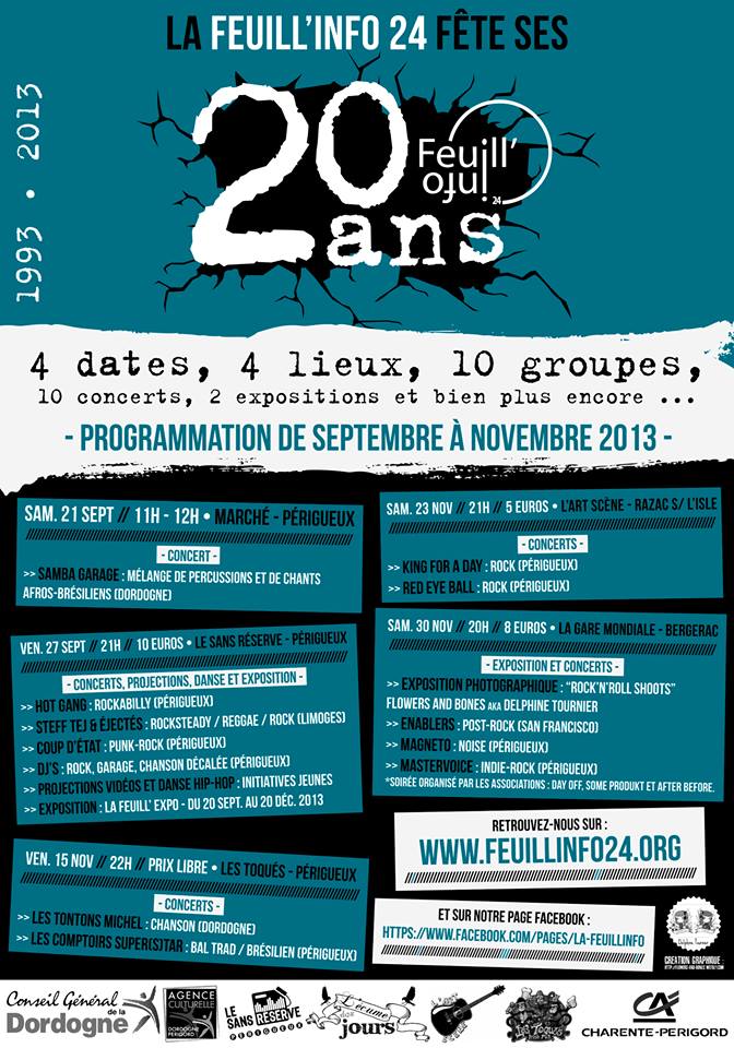 Samba Garage et les 20 ans de la Feuill’Info!!