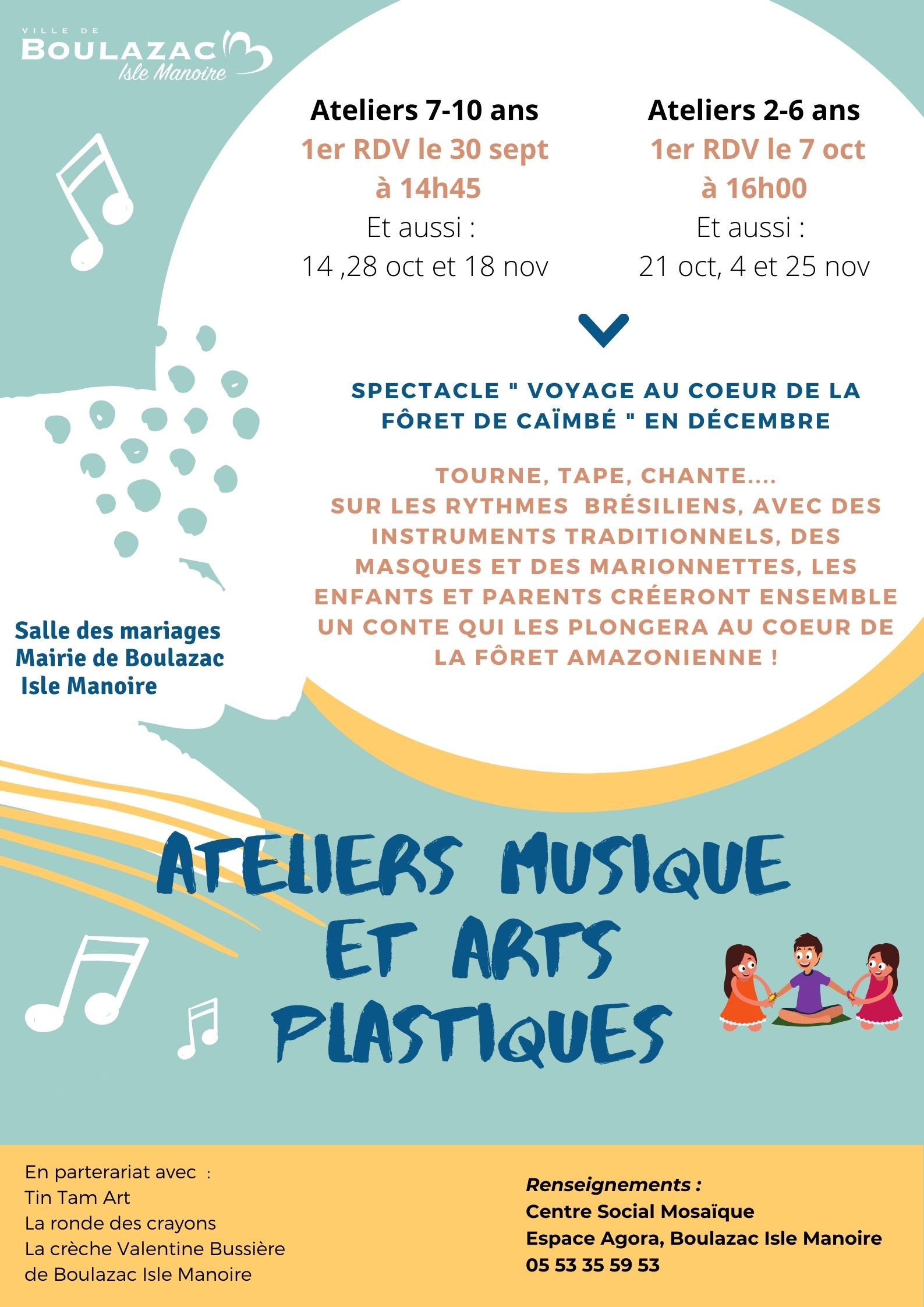 Ateliers musique et arts plastiques